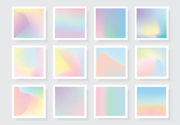 Holographic gradient collection — Stock Vector