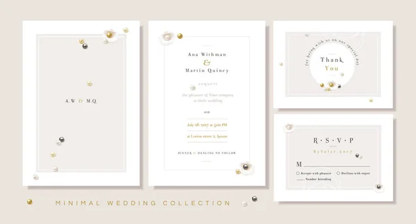 Wedding templates collection — Stock Vector