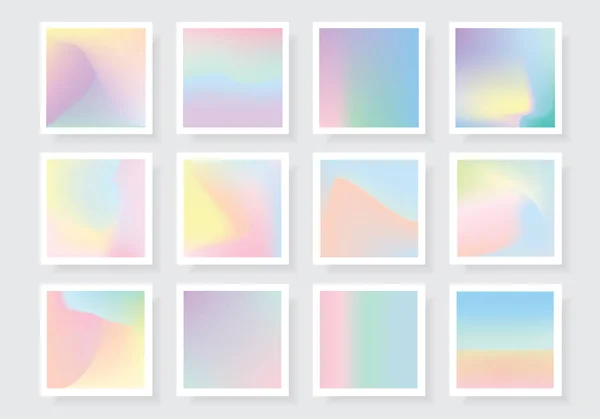Holographic gradient collection Stock Illustration
