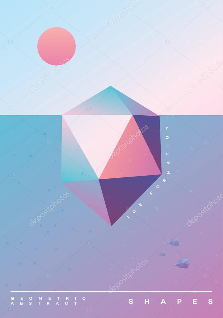 Colorful polygonal iceberg