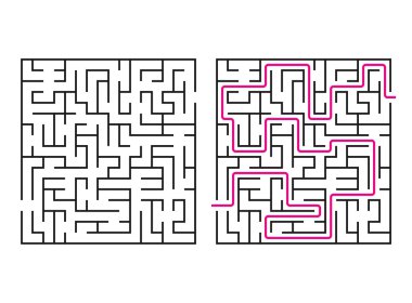 Vektör labirent. Puzzle oyunu.