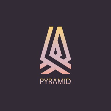 Vektör logo piramit.