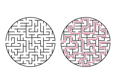 Vektör labirent 60.