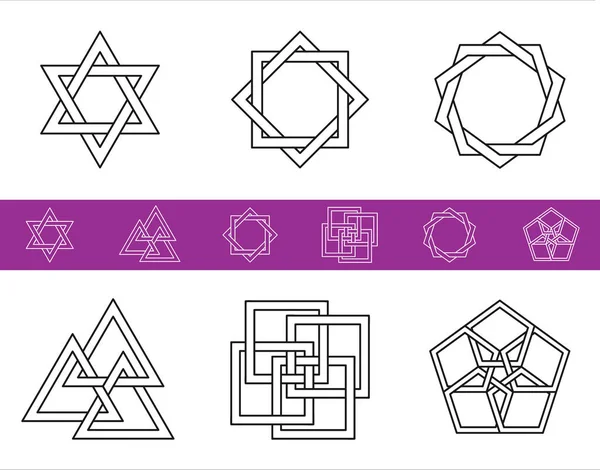 Vektör geometrik simgeler.