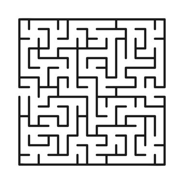 Soyut labirent / labirent ile giriş ve çıkış.