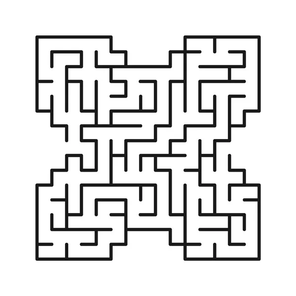 Labirinto abstrato / labirinto com entrada e saída . — Vetor de Stock