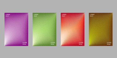 Kapak tasarım şablonu, degrade arka plan.