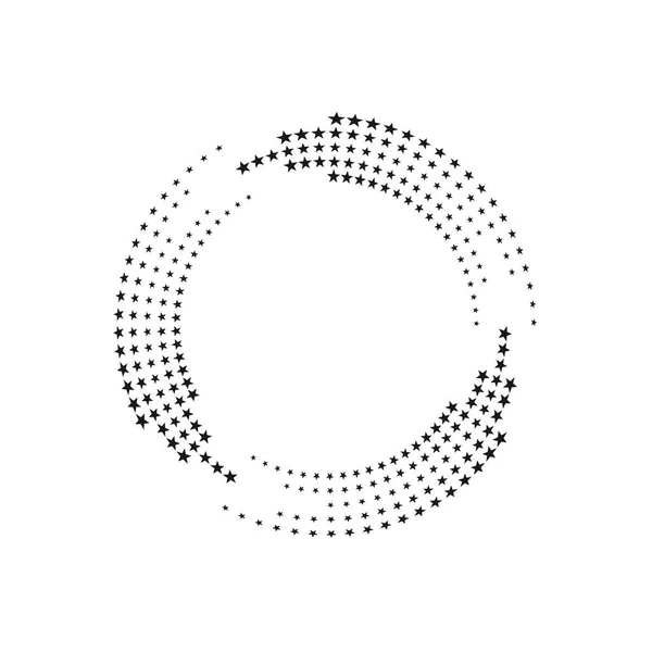 Demi-ton cercle étoiles fond . — Image vectorielle