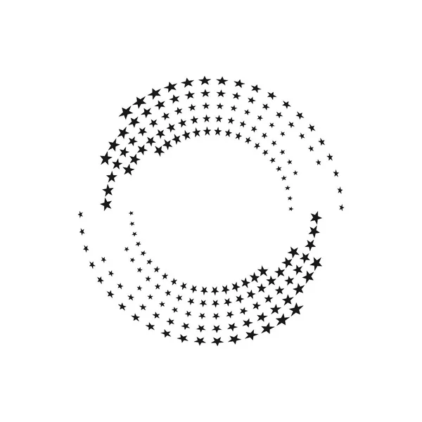 Demi-ton cercle étoiles fond . — Image vectorielle