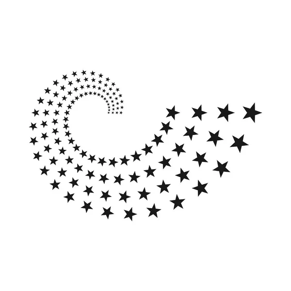 Semitono estrellas espiral fondo . — Vector de stock
