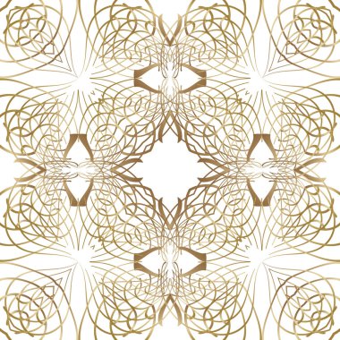 Geometrik seamless modeli. Soyut yaratıcı altın süs. Vektör modern tasarım arka plan.