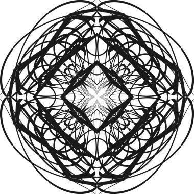 Geometrik seamless modeli. Soyut yaratıcı siyah beyaz süsleme. Vektör modern tasarım arka plan.