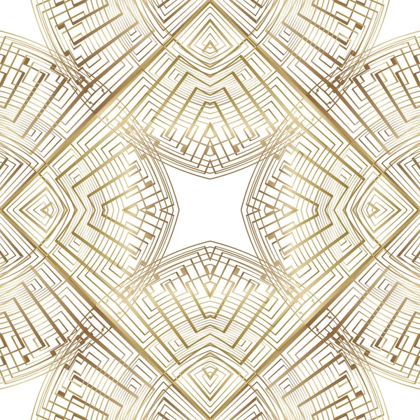 幾何学的なシームレス パターン 抽象的な背景のベクトル 創造的なゴールド パターン — ストックベクタ