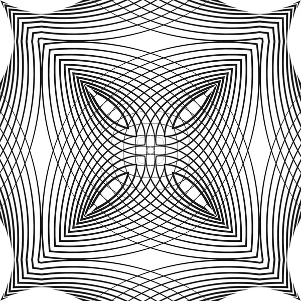 Patrón Geométrico Abstracto Vector Moderno Diseño Creativo Negro Líneas Fondo — Vector de stock