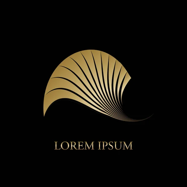 Soyut geometrik logo. Yaratıcı altın sembolü. Vektör logo tasarım şablonu.
