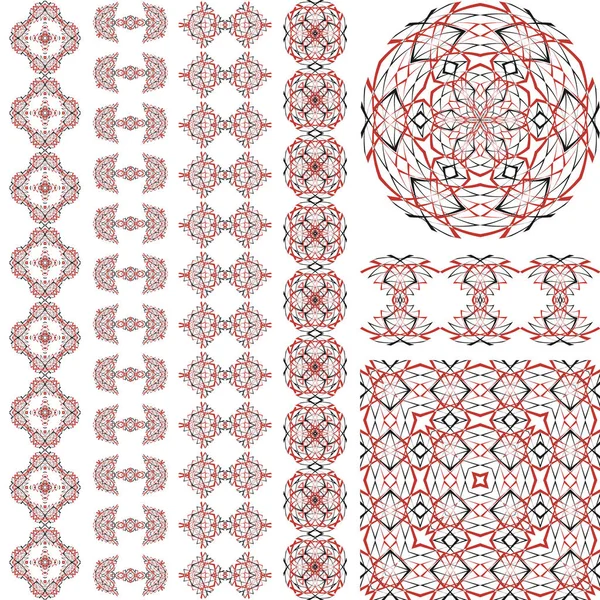 Dekorative Grenzlinien Und Ornamente Vektor Abstrakte Kreative Geometrische Ornamentale Nahtlose — Stockvektor