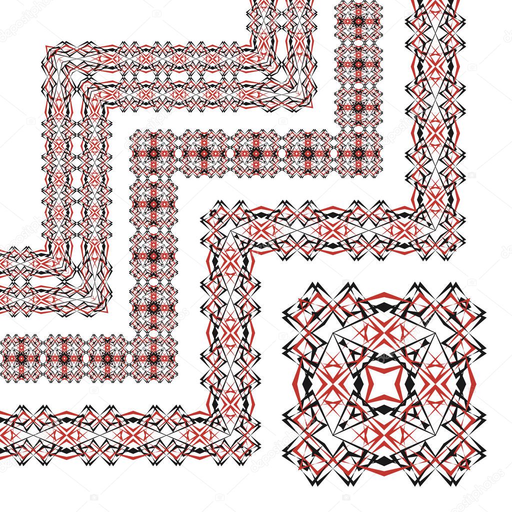 Download Decorative Border Frame Elements Corners Vector Modern ...