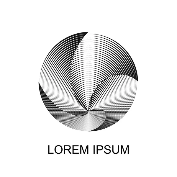 Symbole Abstrait Cercle Géométrique Modèle Conception Logo Vectoriel — Image vectorielle