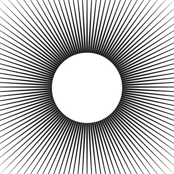 Abstrakt Geometrisk Cirkel Bakgrund Vektorlinjer Svarta Runda Mönster — Stock vektor