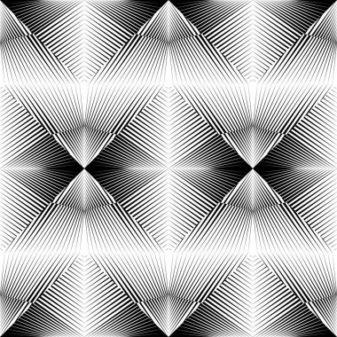 Geometrik dikişsiz desen, soyut yarım ton çizgileri arka plan, vektör modern tasarım dokusu.