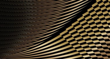 Soyut yarım ton çizgileri, altın desen, metalik efekt dinamik fon, kart, kapak, poster, dekorasyon için modern tasarım dokusu.