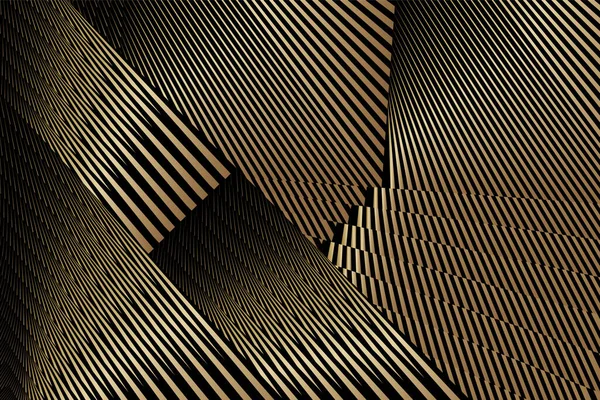 Abstrato Meio Tom Linhas Padrão Ouro Efeito Metálico Fundo Dinâmico — Fotografia de Stock