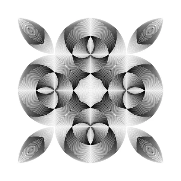 Abstraktes Geometrisches Muster Ornament Halbtonlinien Dekorativer Hintergrund Vektor Modernes Design — Stockvektor