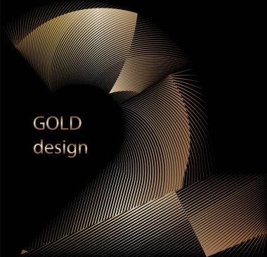 Soyut altın desen, yarım ton çizgiler metalik arkaplan, vektör modern tasarım dokusu kart, kapak, poster, dekorasyon için.