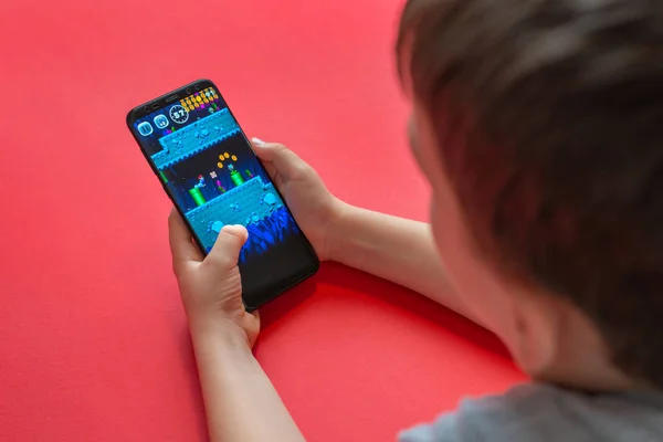 Saraybosna Bosna Hersek Kasım 2019 Samsung Galaxy Süper Mario Run — Stok fotoğraf