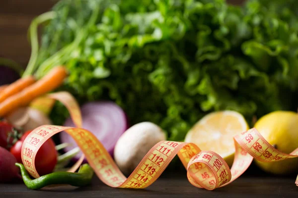 Fresh Vegetables and Tape Measure