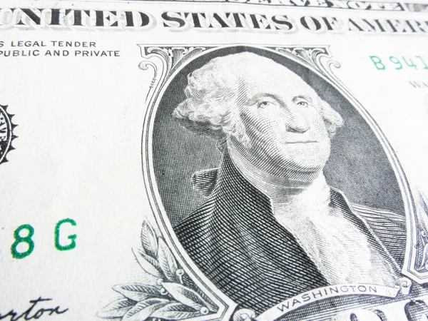 Bir dolar ayrıntılarını bill, George Washington ön planda