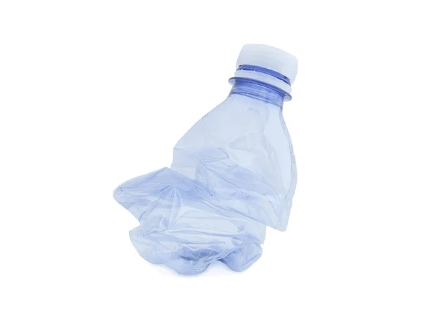 Garrafa de água vazia azul usada para reciclagem — Fotografia de Stock