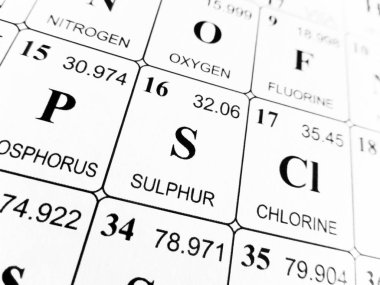 Elementlerin periyodik tablosu-sülfür