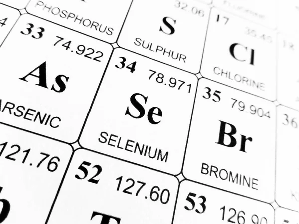 Selenium in het periodiek van de elementen — Stockfoto
