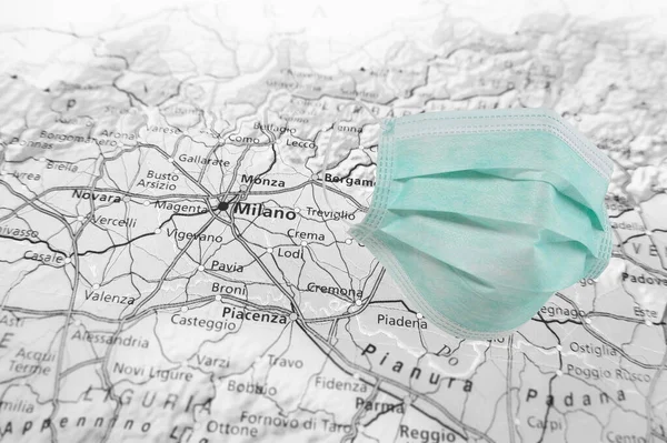 Condiciones Epidémicas Zona Milán Italia — Foto de Stock