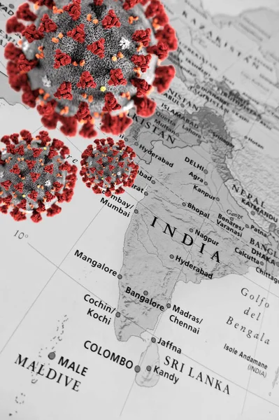 Epidemische Zustände Indischen Raum — Stockfoto