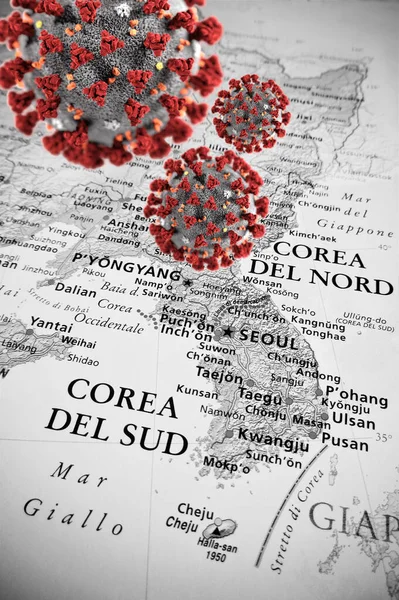 Epidemische Zustände Korea — Stockfoto