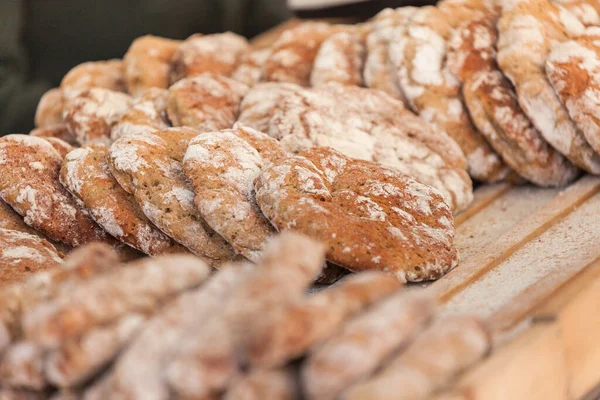 Tradiční Žitný Moučný Chléb Vařený Místě Při Oslavě Torggelen Val — Stock fotografie