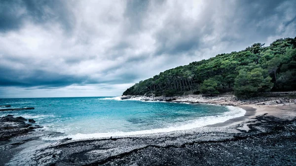 Suncana Uvala in Mali Losinj in stormy wheather