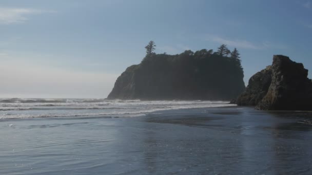 Sole pomeridiano a Ruby Beach — Video Stock