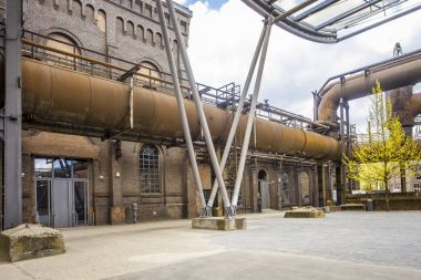 Almanya 'nın Duisburg Nord Endüstri Endüstrisi Manzarası