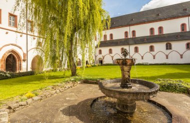 Cloister of the monastery Eberbach Eltville am Rhein Rheingau He clipart