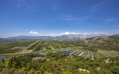 Tarım meyve bahçeleri ve river delta neretva Croa alanları