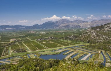 Tarım meyve bahçeleri ve river delta neretva Croa alanları