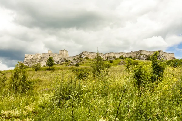 Zipser kale Spissky hrad Slovakya unesco dünya mirası attrac — Stok fotoğraf