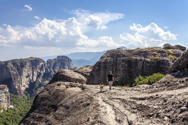 Krajobraz Grecji Kalambaka Meteory-Monastyry — Zdjęcie stockowe