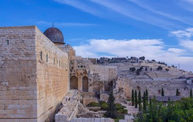 Tempel Mount tarihi manzara Kudüs İsrail 