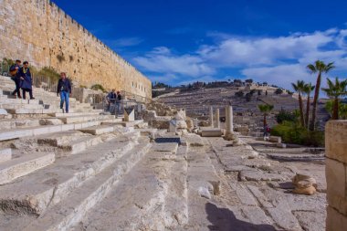 Tempel Mount tarihi manzara Kudüs İsrail 