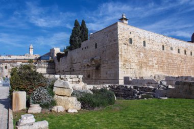 Tempel Mount tarihi manzara Kudüs İsrail 
