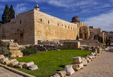 Tempel Mount tarihi manzara Kudüs İsrail 